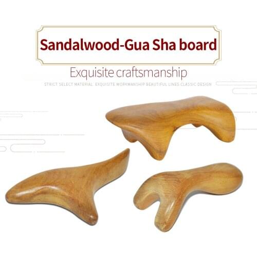 Gua Sha Scraper Natural Sandalwood Scraping Massage SPA Therapy Stick Point Treatment Muscle Relaxation Lifting Guasha Board