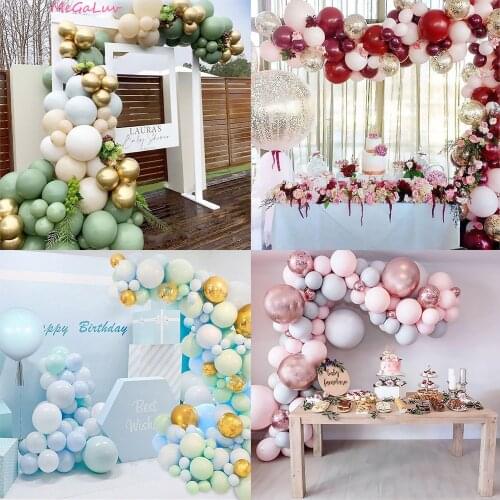 Macaron Latex Balloon Chain Romantic Summer Birthday Balloon Birthday Party Wedding Decoration Baby Shower Decoration Globos