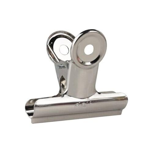 Deli 9522 Bill Clip / Round Iron Clip / Financial Folder / Metal Bill Clip /Sketchpad / Office / Business/ 64mm 6 Pieces / Set