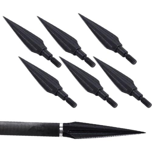 Hunting Archery 6/12/24pcs Carbon Steel Broadhead Bow Hunting Arrow Heads Shooting Target Arrowhead