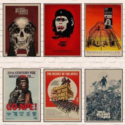 The Planet of the apes Poster Retro Art Classic Posters Kraft Posters Wall Stickers room decoration