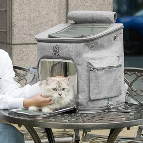 Cat Carrier Backpack, Comfortable Ventilated Design Pet Carry Bag Breathable for Cat Medium Dog for Outdoor Travel Hiking