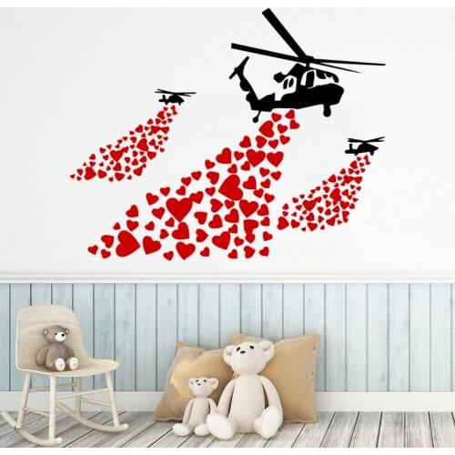 DIY Art Banksy Plane Wall Art Decal Wall Stickers Pvc Material vinyl Stickers Home Decoration Accessories
