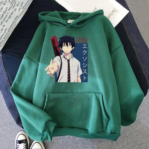 Rin Okumura Blue Exorcist Hoodies Womens Loose Hooded Mens Streetwear Ao no Ekusoshisuto Yukio Kazue Kato Hoodie Sweatshirts