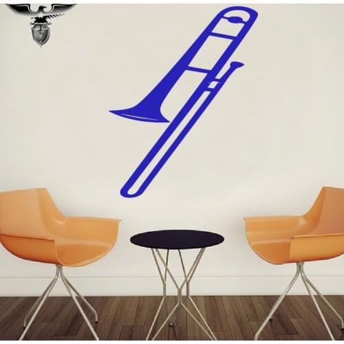 EmpireYing 3 Size 8 Colors Trombone Tuba Modeling Pattern Car Sticker Musician Band Opera Laptop Musical Instruments Vinyl Decal