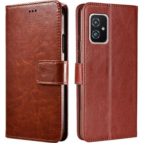 2021 NEW Vintage Case For ASUS Zenfone 8 ZS590KS Global Version Phone Holster For Zenfone 8 Flip Zenfone8 Mini Wallet Men Cover