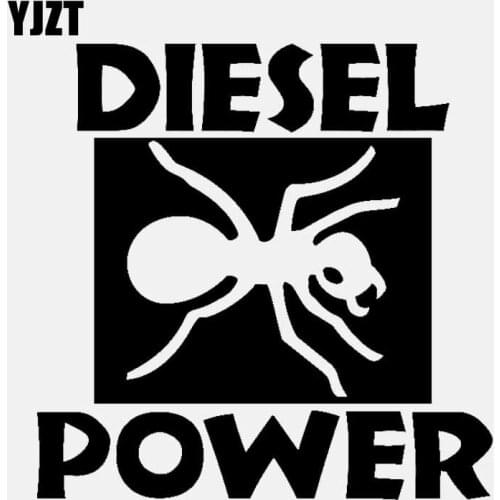 YJZT 15CM*15CM DIESEL POWER Funny Vinyl Decals Car Sticker Black/Silver C3-1024
