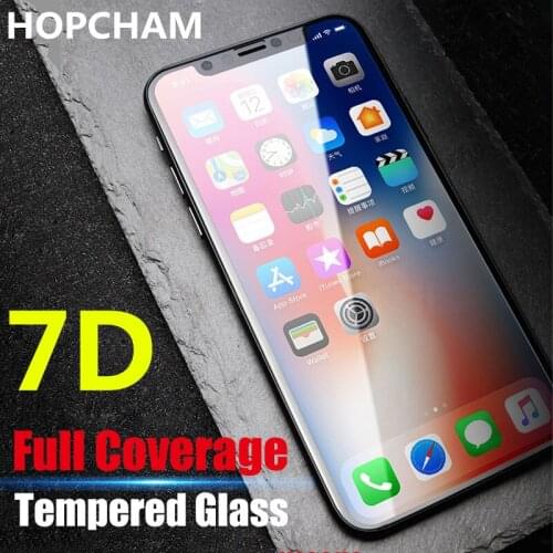 Protective Glass on the For iPhone XS 6 6S 7 8 Tempered Screen Protector 7D Curved Edge Glass For iPhone 8 7 6 Plus X Glass Film