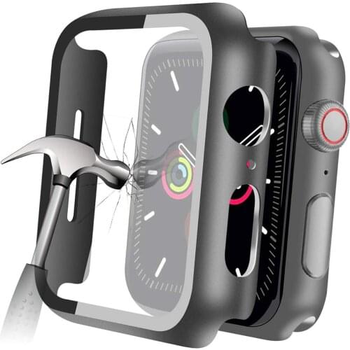 Tempered Glass Screen Protector Case Cover For Apple i Watch Series 6 5 4 3 2 1 SE 38mm 40mm 42mm 44mm Protective Fim Protection