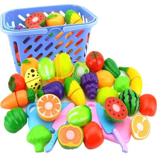 New 1 Set Safe Children Play House Toy Pretend Role Play Kitchen Fruit Vegetable Food Toy Baby Kids Pretend Play Educational Toy