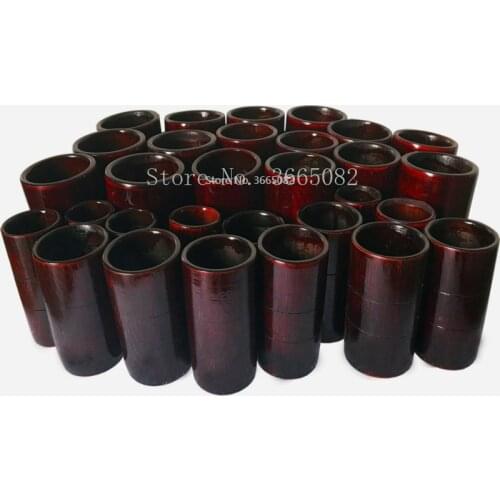 10/12/14/16pcs Tradition Chinese Carbonized bamboo wood cans suction tanks cups Fire Cupping Set Acupuncture Therapy Treatment