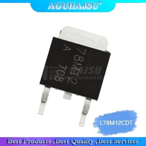 20PCS 78M12 TO-252 L78M12CDT TO252 L78M12 TO-252-2 12V/0.5A three-terminal regulator