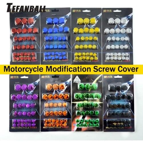 30Pcs/Set Motorcycle Modification Accessories Head Screw Cover Decorative Parts for Yamaha Kawasaki Honda r30 Nuts Styling Cover