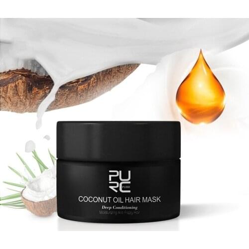50ml Coconut Oil Hair Mask Magical Keratin Hair Treatment Mask Deep Repairs Damage Hair Root 5 Seconds Nourish Hair Care Restore