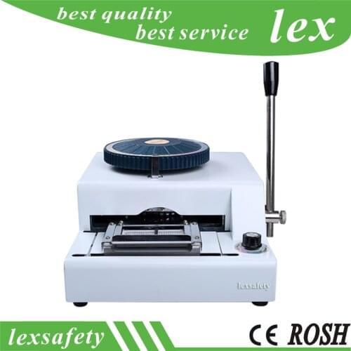 68 Letter Manual Embosser Machine for PVC Gift Card Credit ID Plastic VIP Stamping Embossing
