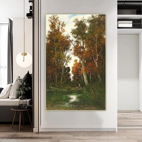 Adolf Kaufmann《Motif of Flensburg》Canvas Oil Painting Aesthetic Poster Picture Wall Hanging Decor Home Living Room Decoration