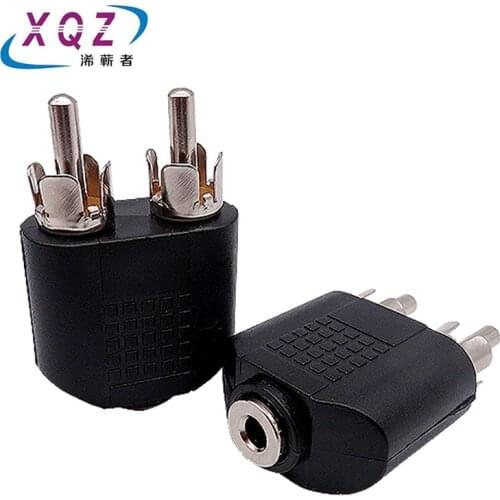 Audio 3.5mm to 2RCA adapter 3.5 female to 2RCA male adapter converter Stereo Jack female To 2 RCA Male Audio Jack Connector