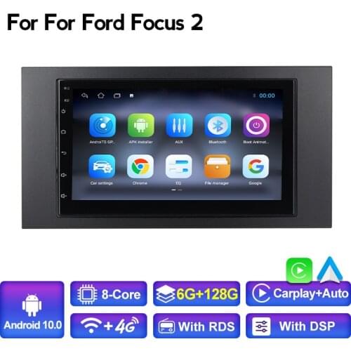 7inch 4G LTE HD Car Multimedia Player Android 10 GPS Autoradio 2 Din For Ford/Mondeo/Focus/Transit/C-MAX/S-MAX/Fiesta 6GB RAM