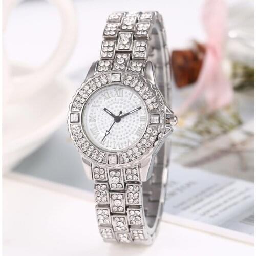 Luxury Crystal Women Bracelet Watches Rose Gold Silver Fashion Diamond Lady Quartz Watch Female Wristwatch Montre Femme Relogios