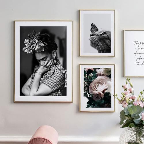 Black and White Fashion Female Canvas Painting Wall Art Nordic Posters and Prints Wall Pictures for Living Bedroom Decoration