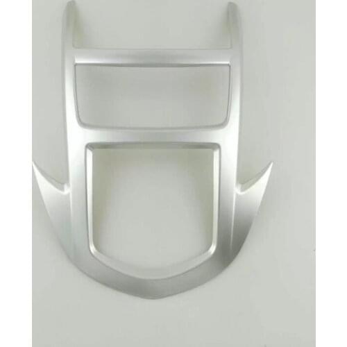 For Chevrolet Trax 2014 2015 Interior Dash Center Console Trim Bezel Panel Radio Face New ABS Chrome Frame Interior Moulding
