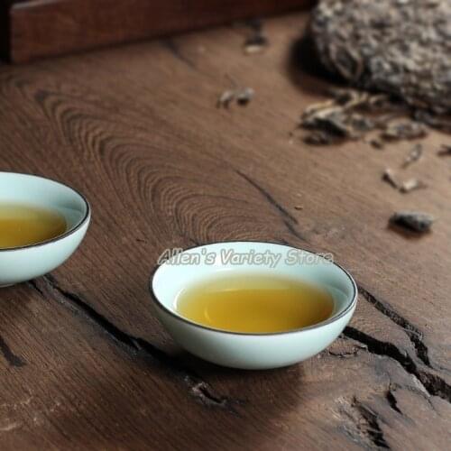 Elegant Pottery China Porcelain coffee cup beauty Chinese Longquan Celadon Teacup cups tea set ceramic cup Gaiwan teaware bowl