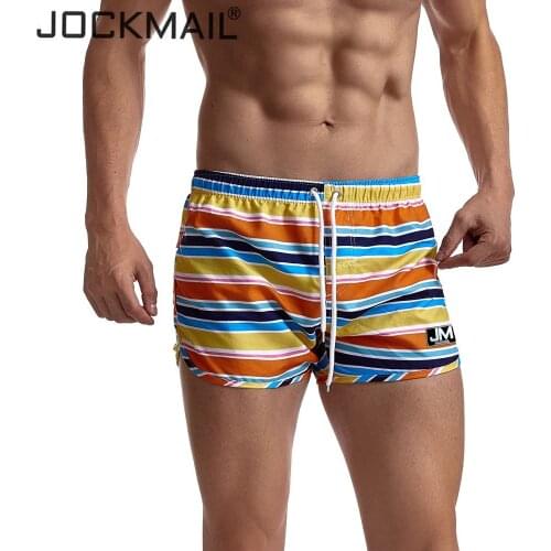 JOCKMAIL Mens Swimwear Swim Shorts Trunks Beach Board Shorts Swimming Pants Swimsuits Mens Running Sports Surffing shorts