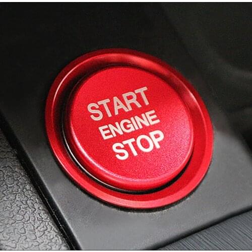 Car Engine Button Replace Cover Start Stop Car Key Ignition Switch Hole Sticker Decoration For New Audi A4L A6L Q5L A5 A7