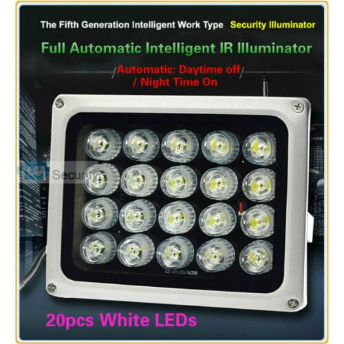 Lihmsek Free Shipping Night Vision 20pcs White LEDs Illuminator CCTV Fill Light for Security System LPR Camera in Parking Lot