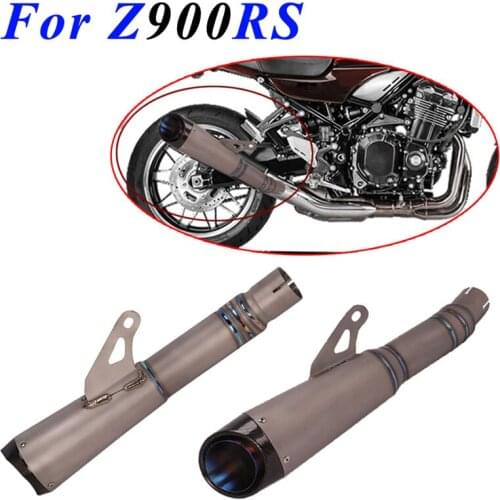 Motorcycle Exhaust For Kawasaki Z900RS 2018 - 2020 20 19 18 Z900 RS Escape Modified Muffler Middle Link Pipe Titanium Alloy moto