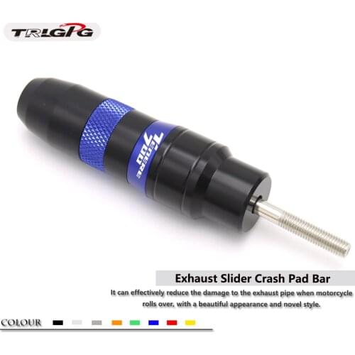 Motorcycle Accessories CNC Falling Crash Pads Protection Exhaust Sliders Protector For Yamaha TENERE700 TENERE 700 2019-2021 20
