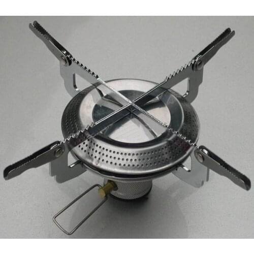 New Portable Stainless Steel Camp Collapsible Bracket Gas Stove Burner Outdoor Picnic Barbecue Camping Equipment with bag
