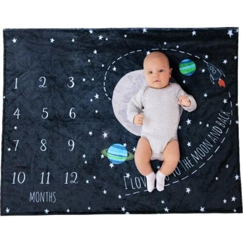 12 Monthly Baby Milestone Blanket Monthly Baby Blankets Newborn Soft Baby Photography Props Background Blanket photo