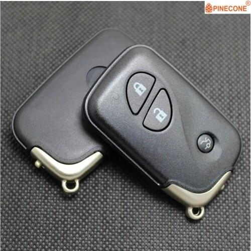 PINECONE for LEXUS GS430 ES350 GS300 LX570 IS350 RX350 LS460 Key Case 3 Buttons Uncut Blade Replace Remote Car Key Fob Shell