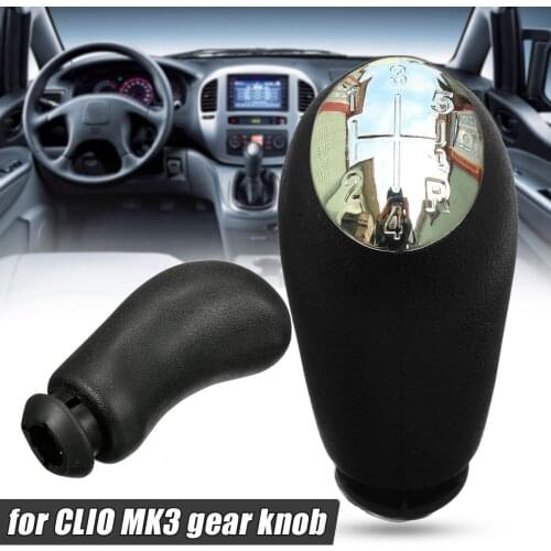 New Black Car Gear Stick Shift Knob For RENAULT CLIO MK3 3 III MEGANE MK2 SCENIC MK2