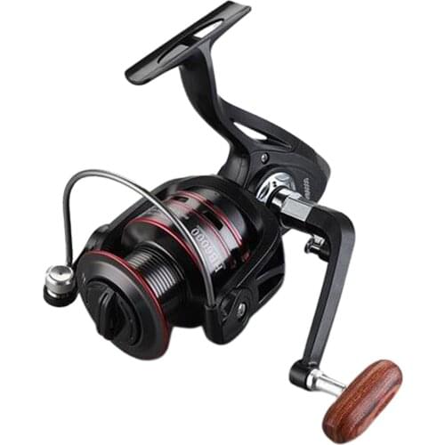 Fishing Reel Freshwater Reel Lightweight Saltwater Fishing Reels with Wooden Handle