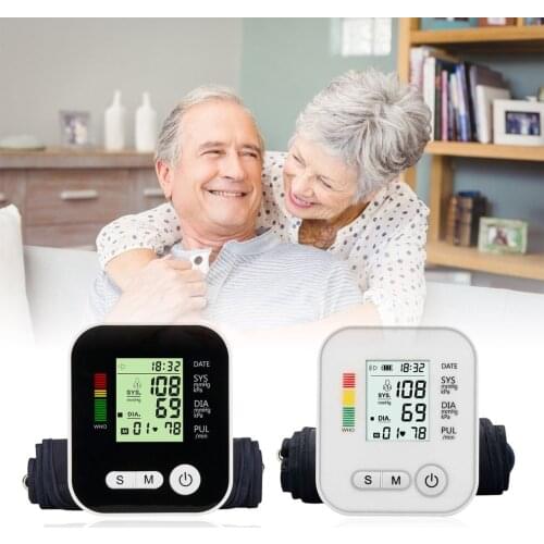 Automatic LCD Display Meter Wrist Sphygmomanometer Tensiometer Heart Rate Monitoring Pulse Meter BP Monitor
