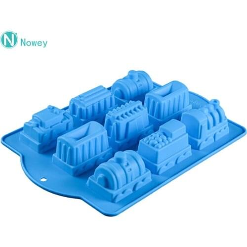 Train Shape Silicone Mousse Cake Mold Train Chocolate Cake Mold Pudding Silicone Mold Cake Decorating Tools Cake Tools