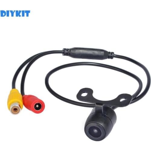 DIYKIT Universal Mini 120 Degree Wide Angle View Reverse Backup HD Car Rear View Camera Parking System Kit