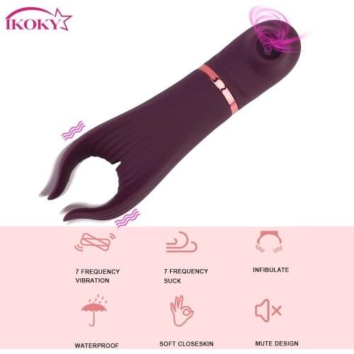 Nipple Vagina Sucker 7 Vibrations 7 Sucking Clitoris Stimulator Powerful Sucking Vibrators Couples Sex Toy Goods for Adults