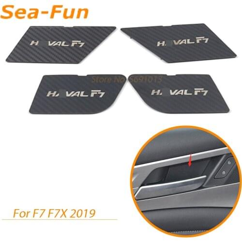 For Haval F7 F7X 2019 Car Inner Door Handle Bowl Cover Trim Sticker Decoration Stainless Steel Interior Accessories Styling