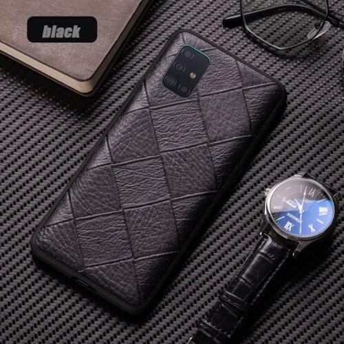 High-end leather plaid phone case for Galaxy A70s A71 A9s A52 A51A90 A80 A70 A60 A42 A50 Galaxy M51SHELL