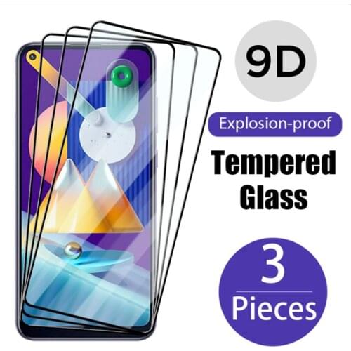 9D 3 Pcs Tempered Glass for Samsung A71 A51 A31 A41 A21 A21S Screen Protector for Samsung A50 A70 A10 A20 A40 A30 A30S Glass