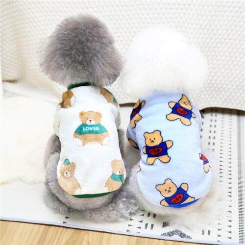 Winter Cartoon Soft Flannel Dog Clothes Dog Jacket Coat Puppy Clothes Hoodies for Small Dogs Pet Clothes Coat Jacket Dog Costume