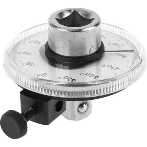 1/2" Drive Torque Angle Gauge Automatic Rotation 360° Protractor with Wrench