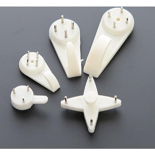 10 Pcs Wall Hooks Invisible Plastic Frame Nail Picture Hanger White No Trace Mini Cute Photo Accessories Tools Painting