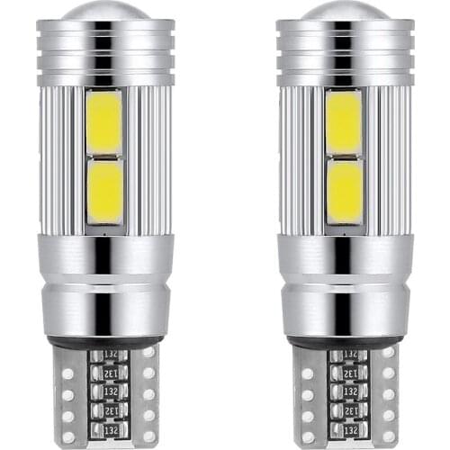 2Pcs Car T10 (W5W/194) Wedge License Plate Lamp 147 152 Side marker light Parking Light White Blue 12v No Error