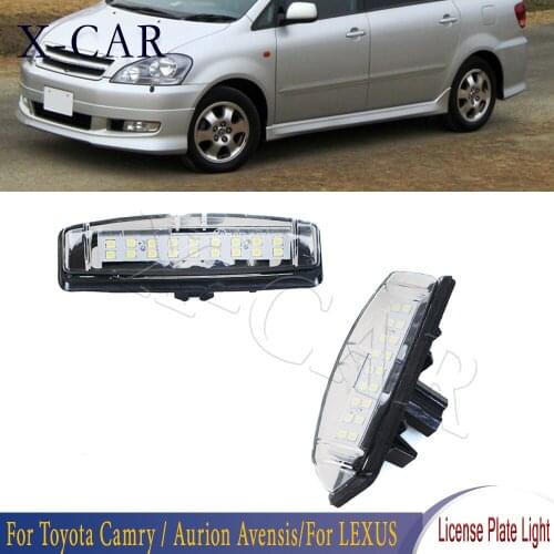 2pcs error-free license plate light for Toyota Camry / Aurion Avensis 12V number light for LEXUS IS200 LS430 81271-30290