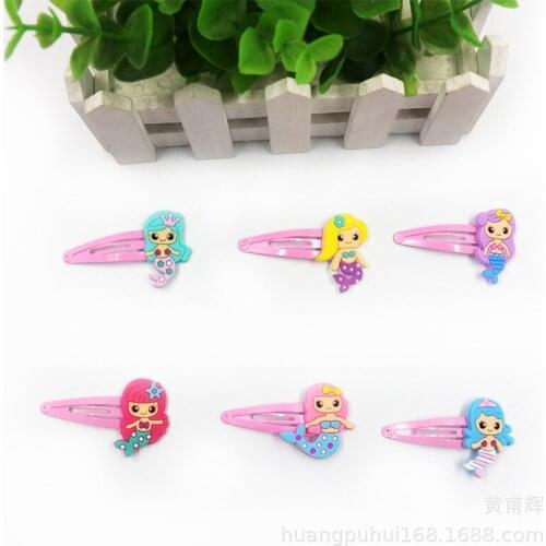 20 PCS Lovely Creative Unicorn Girls Hair Accessories Mermaid Hair Clips Cartoon Children Hair Ornaments Kids Hairpins