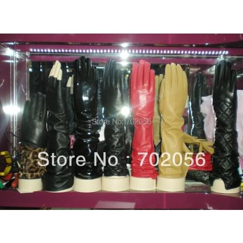 2018 Charming LONG Kid Leather OPERA Gloves Evening gloves LEATHER GLOVES Womens SUPER HIGH QALITY mixed 12 Pairs/lot #3340